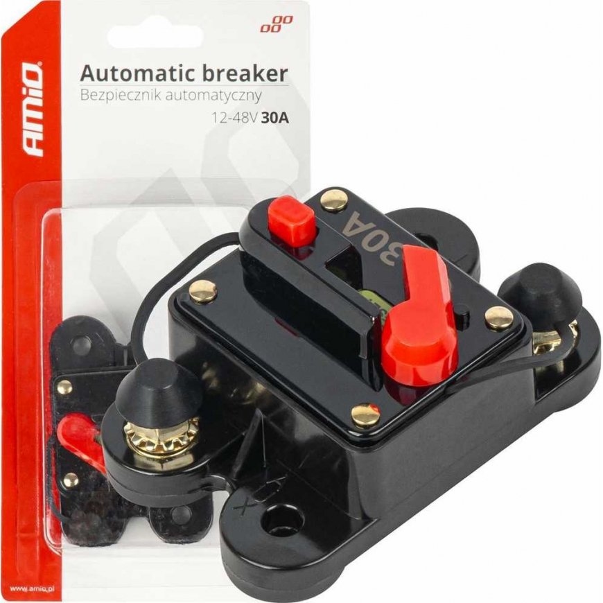 Car automatic fuse 30a 12v 24v 48v amio-03824 – 2