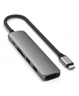 Satechi ST-P6SM keskitin USB Type-C 10000 Mbit/s Harmaa