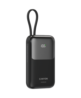 Canyon OnPower 101 built-in cable 10000 mAh PD22.5W Black