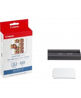 Canon KC-18IL Colour Ink + 54 x 86 mm Sticker Paper Set, 18 Sheets