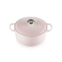 Le Creuset Signature Cast Iron Round Casserole 24cm shell pink