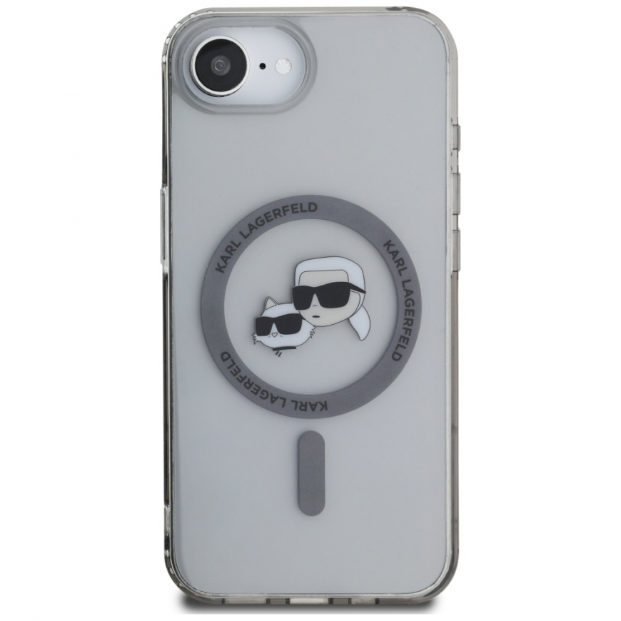 Karl Lagerfeld case for IPHONE 16e (SE 4 2025) compatible with MagSafe KLHMPSE4HLSKCK (IML Metal KC Heads) black – 4