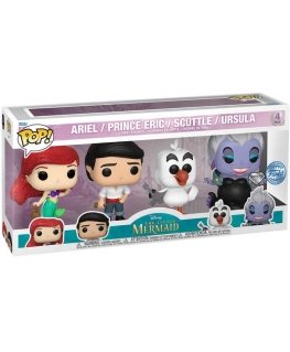 Funko POP -pakkaus 4 hahmoa Disney Little Mermaid Exclusive