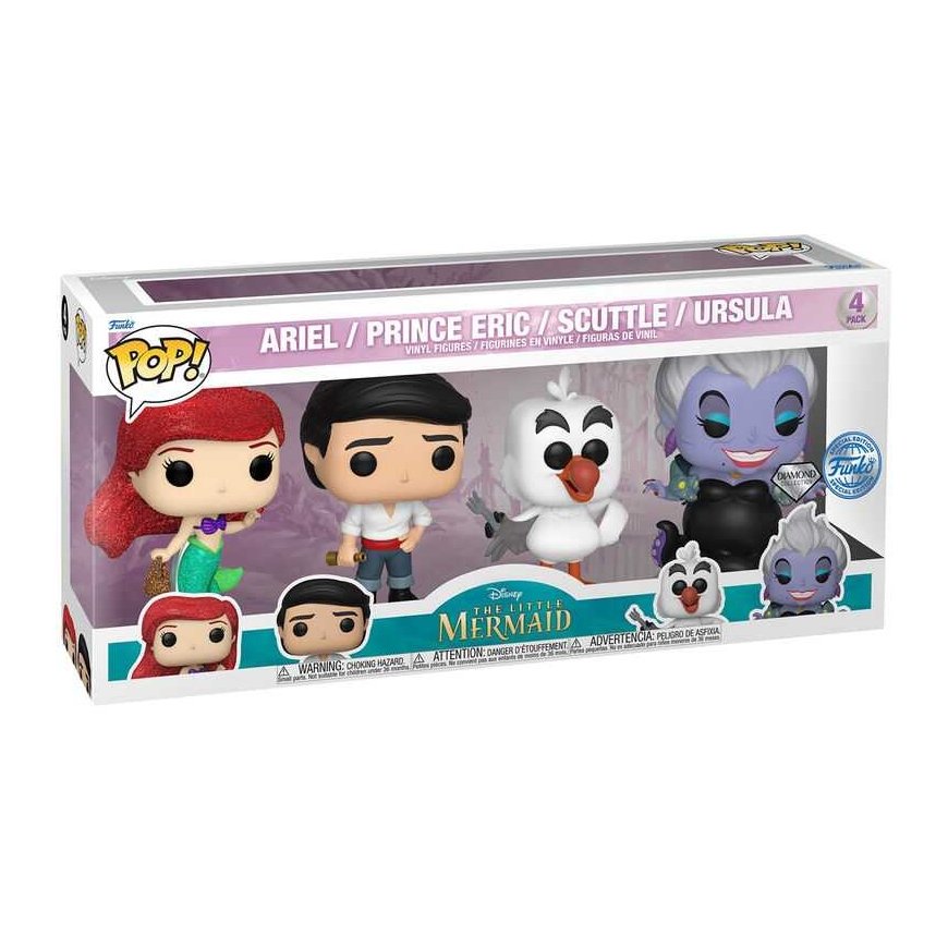 Funko POP pack 4 figures Disney Little Mermaid Exclusive