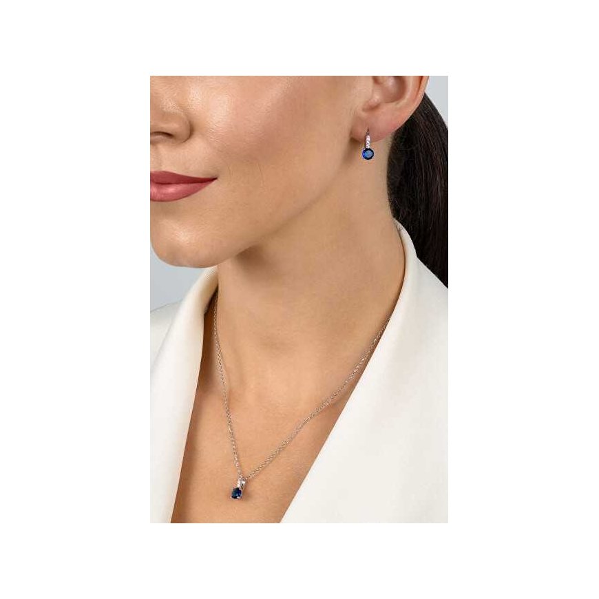 Brilio Silver Elegant silver set with zircons SET274WB (pendant, dangle earrings) – 2