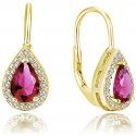 Beneto Gold-plated earrings with pink zircons AGUC2230-GOLD Beneto Gold-plated earrings with pink zircons AGUC2230-GOLD