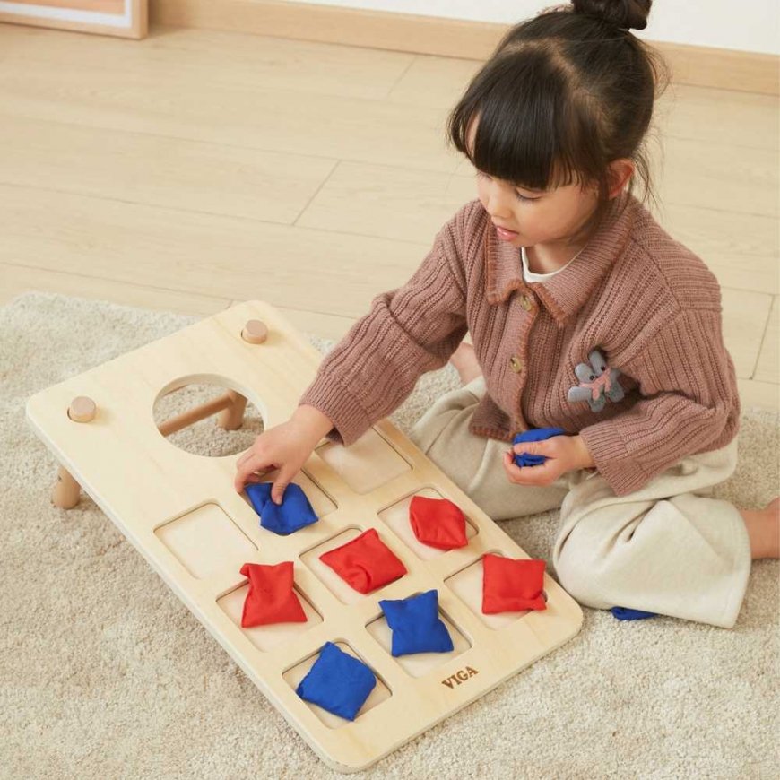 Viga Toys Viga 2in1 skill game Tic Tac Toe + Cornhole – throw at the target – 2