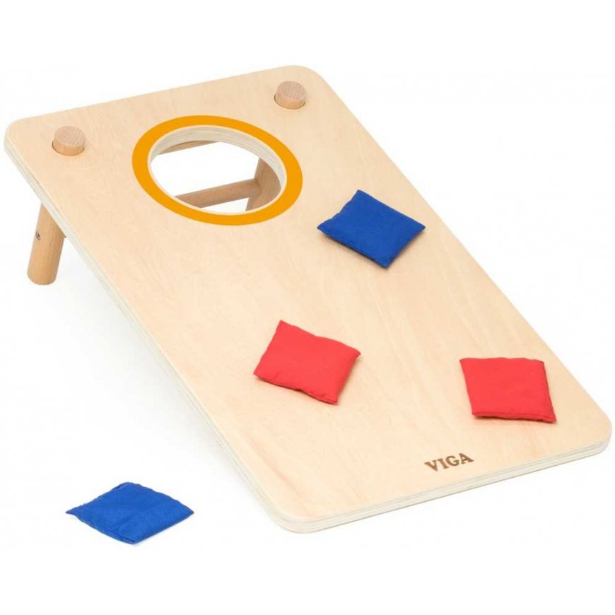 Viga Toys Viga 2in1 skill game Tic Tac Toe + Cornhole – throw at the target – 4