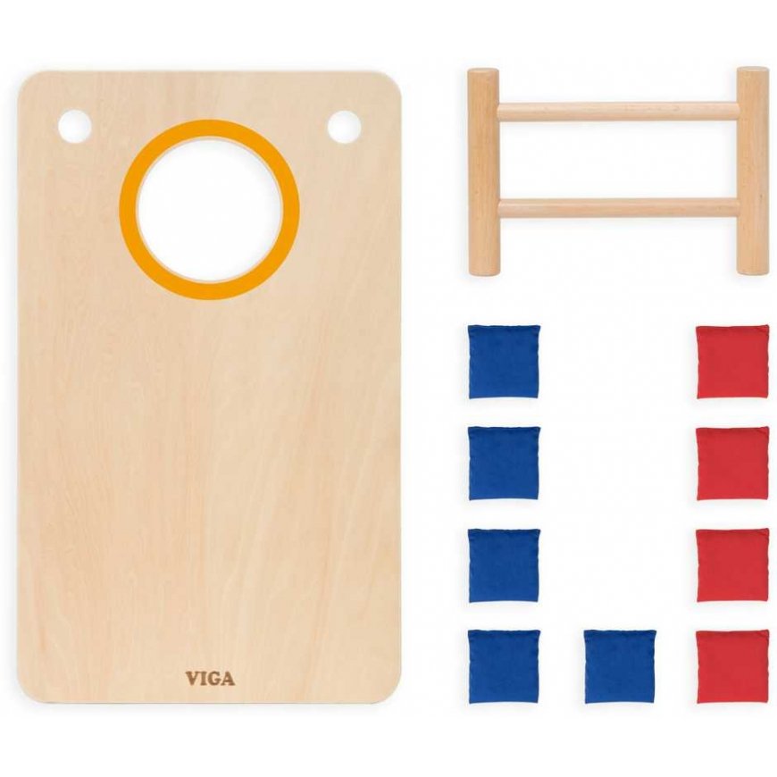 Viga Toys Viga 2in1 skill game Tic Tac Toe + Cornhole – throw at the target – 5