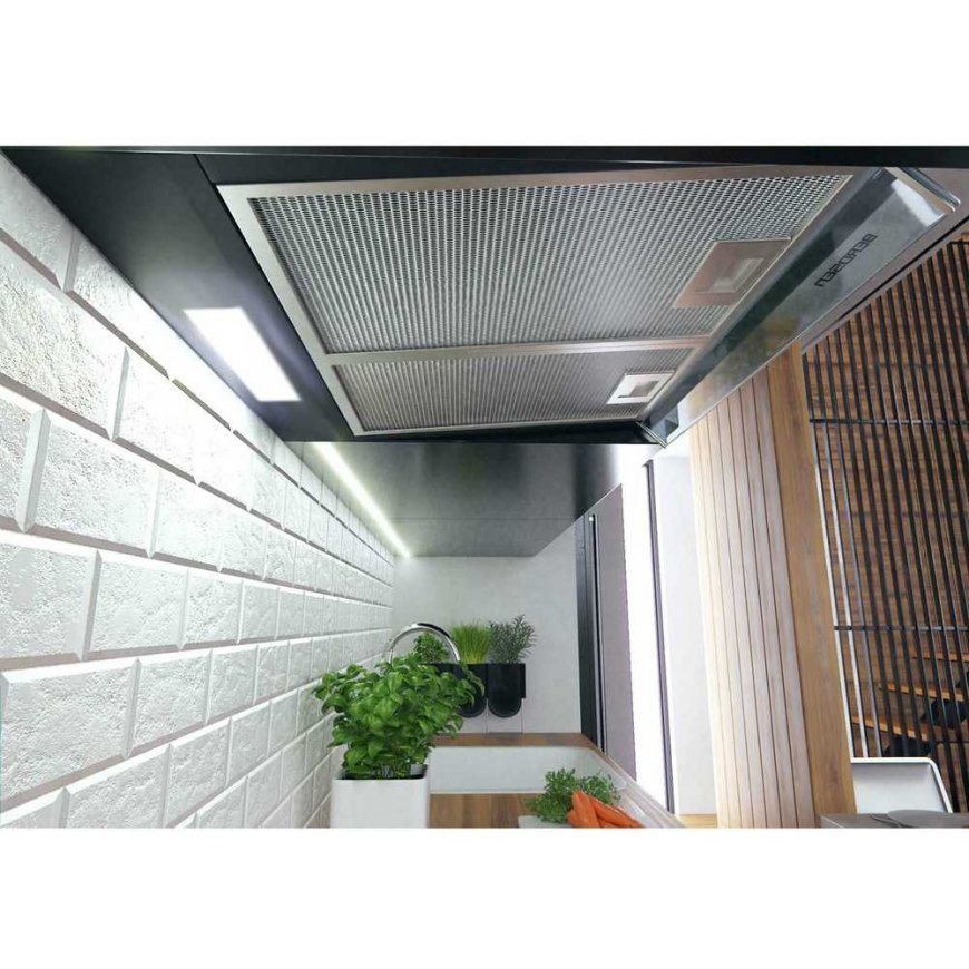 Gartraukis Virtuvės gaubtas po spintele - 60 cm Berdsen BE-10-A absorberis juodas – 4