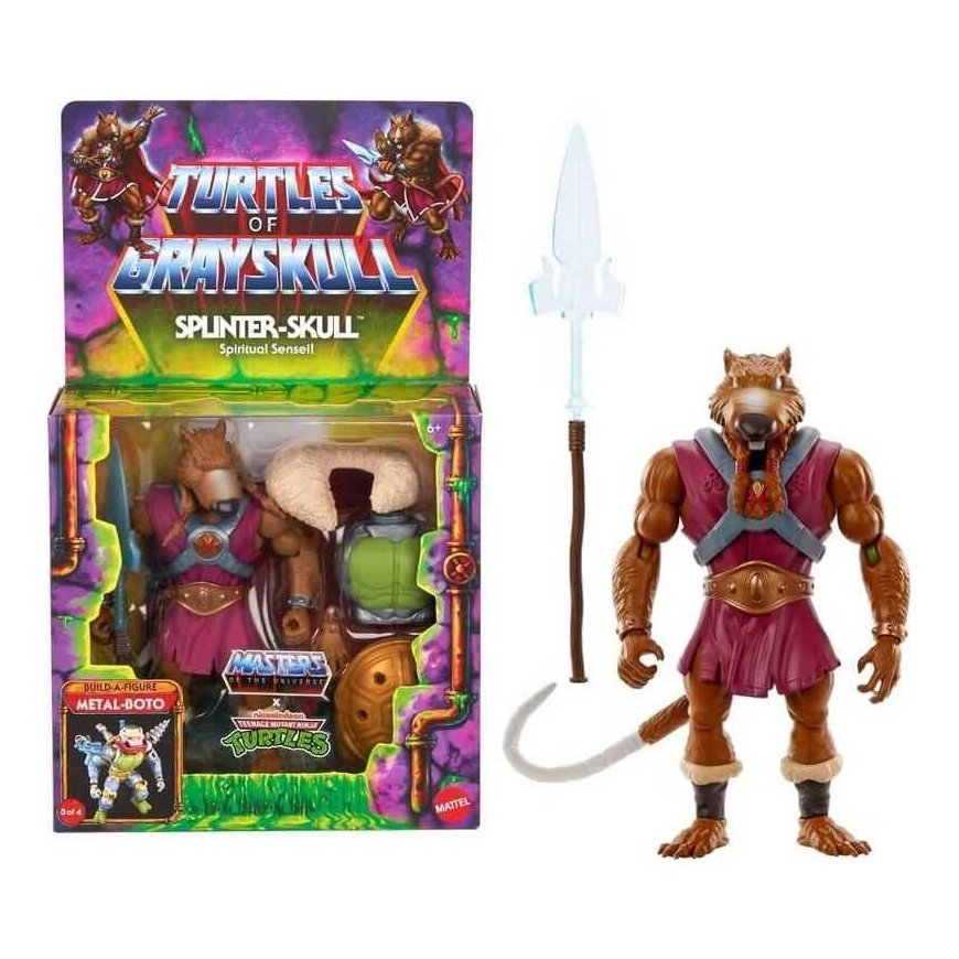 Mattel Masters of the Universe Harmaakallon kilpikonnat Splinter-Skull figuuri 14cm – 5