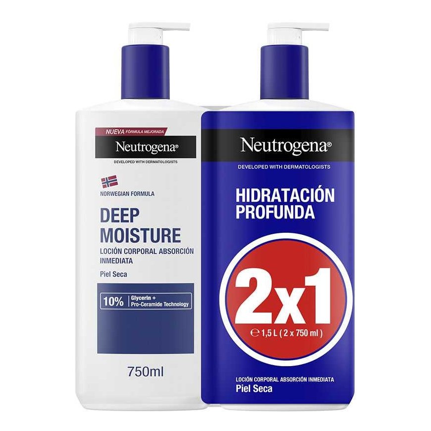 Body lotion Neutrogena NEUTROGENA DEEP HYDRATING 750 ml x 2 – 2