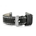 Pacific W49 leather watch strap - juodas/baltas - 20mm Pacific W49 leather watch strap - juodas/baltas - 20mm