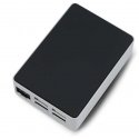 Raspberry Pi 5 kotelo – alumiini – hopea-musta – Flirc Raspberry Pi 5 kotelo – alumiini – hopea-musta – Flirc