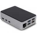 Raspberry Pi 5 case – aluminum – silver-black – Flirc Raspberry Pi 5 case – aluminum – silver-black – Flirc