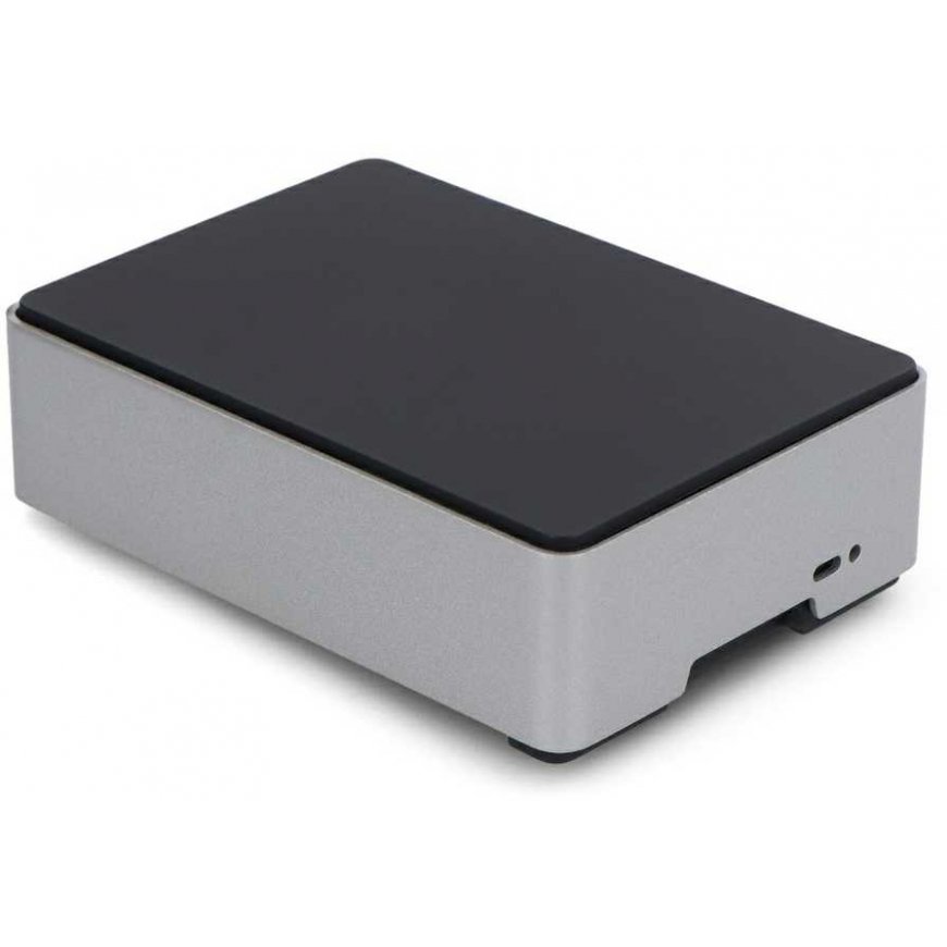 Raspberry Pi 5 case – aluminum – silver-black – Flirc – 3