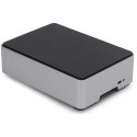 Raspberry Pi 5 kotelo – alumiini – hopea-musta – Flirc Raspberry Pi 5 kotelo – alumiini – hopea-musta – Flirc