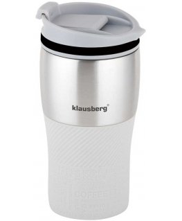 TERMINIS PUODELIS SU SILIKONINE JUOSTA 320ML, KLAUSBERG KB-7628,SMĖLIO SPALVOS