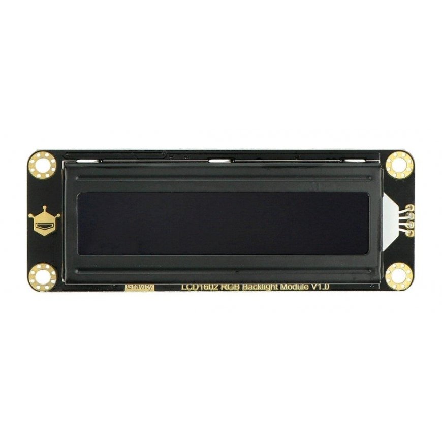 DFRobot Gravity, 2x16 I2C LCD-näyttö, musta RGB-valolla – 2