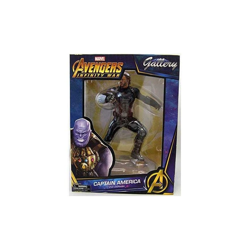 Diamond Select Toys Marvel Gallery Avengers 3 - Captain America Statue | 23 cm – 3
