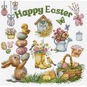 luca S Cross stitch kit "Happy Easter" 28x28cm SB7048 luca S Cross stitch kit "Happy Easter" 28x28cm SB7048