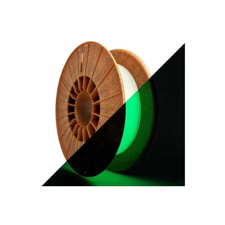 3D plastic PET-G glow in the dark green 1.75mm 0.5kg Rosa3D