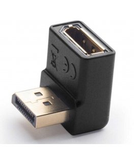 Premiumcord DisplayPort 1.2 Down Angled Adapter 90°, Male/Female, Gold Plated Connectors