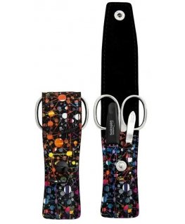 DuKaS PL 872 - Travel manicure set 3 pieces black colorful For women