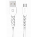 Swissten 71505521 USB kabelis 1 m USB A Micro-USB A Balts Swissten 71505521 USB kabelis 1 m USB A Micro-USB A Balts