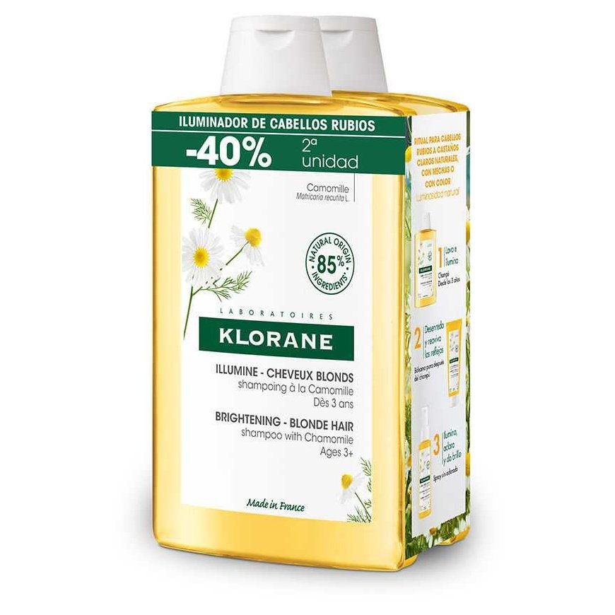 Klorane Blond Highlights Šampūnas 2 x, 400 ml – 2