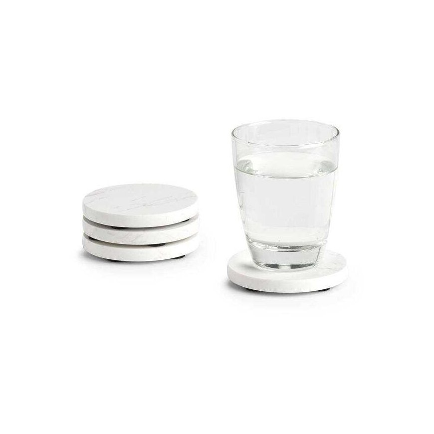 Zeller-lasinaluset, 4 kpl, marmoria, 9,5x1 cm