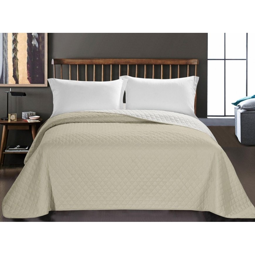 DecoKing Bedspread BEIGE+White 170X270 – 3
