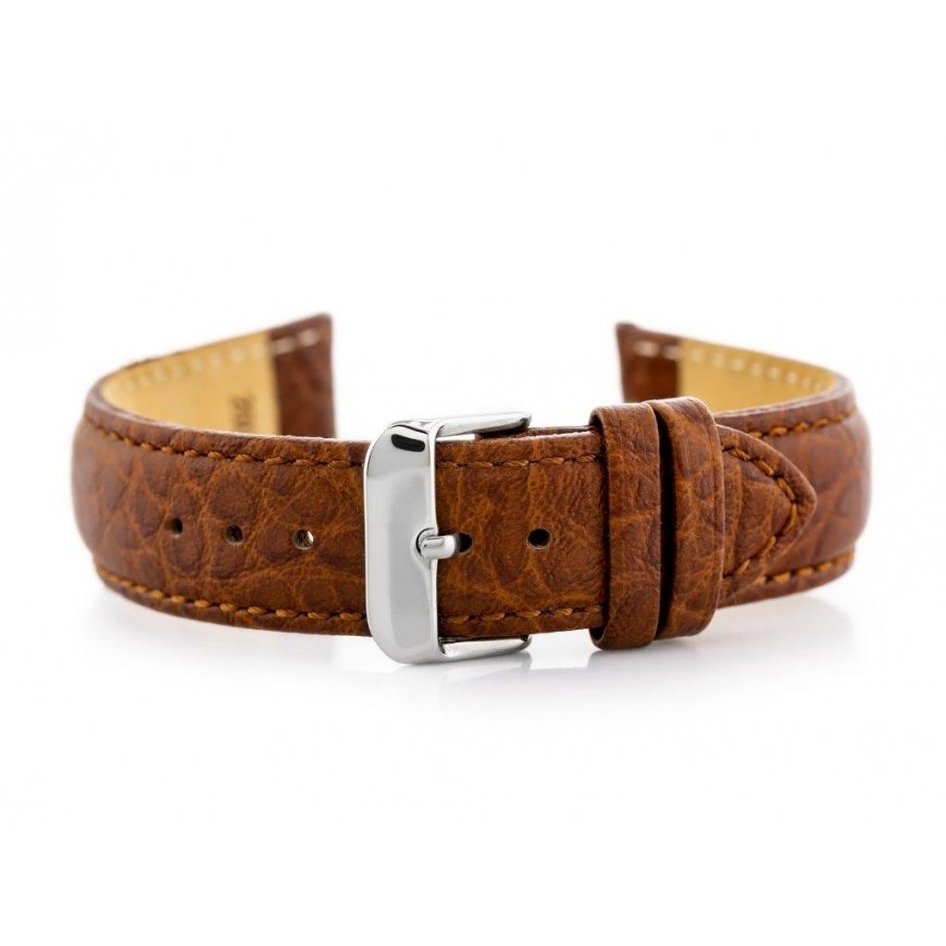 Pacific W05XL brown leather watch strap - 22mm