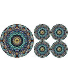 BERTONI EE Round table coaster set 1+4 - BARECELONA