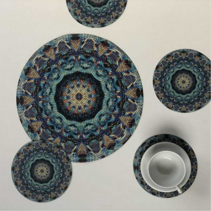 BERTONI EE Round table coaster set 1+4 - BARECELONA – 2