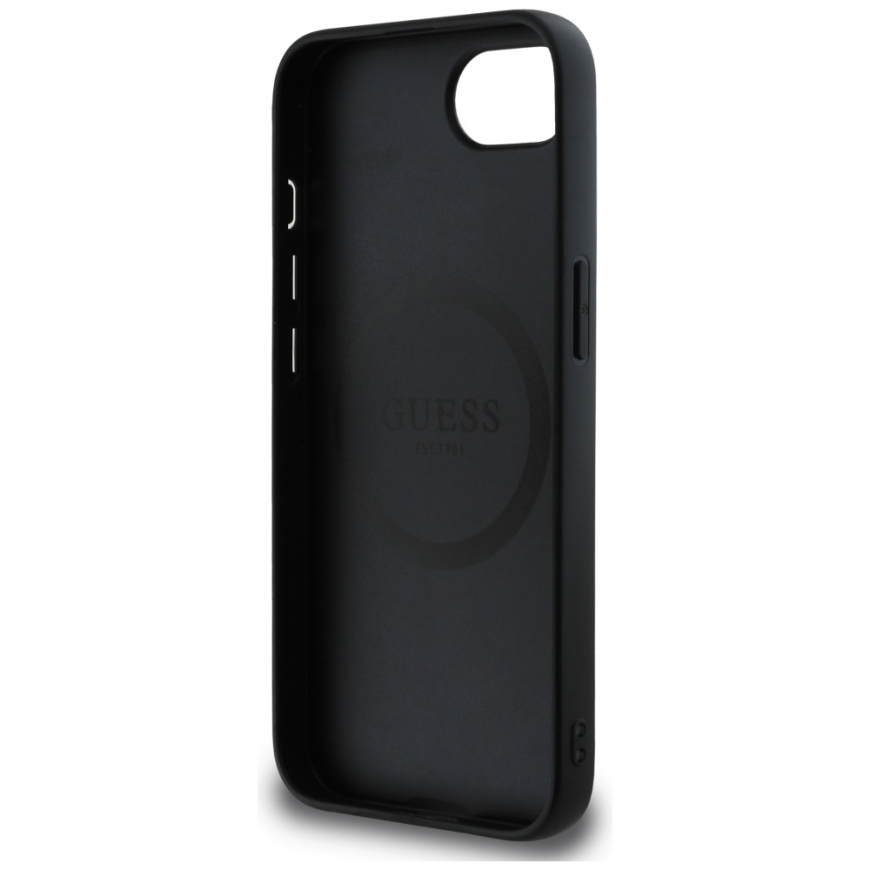 Guess 4G Script Logo MagSafe suojakuori iPhone 16e:lle - musta – 3
