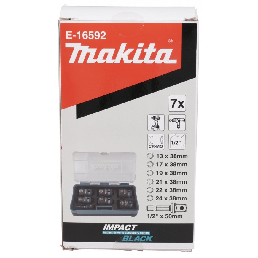 Makita E-16592 löökpadrun Löökpadrunite komplekt Must, Sinakasroheline – 5