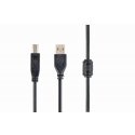 Gembird 3m USB 2.0 A/B M USB-kaapeli USB A USB B musta Gembird 3m USB 2.0 A/B M USB-kaapeli USB A USB B musta