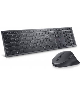 DELL KM900 tastatūra Pele iekļauta Birojs RF bezvadu sakari + Bluetooth QWERTZ Vācu Grafīts