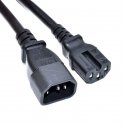 Akyga AK-UP-06 maitinimo kabelis Juoda 1,8 m IEC C14 C15 šakotuvas