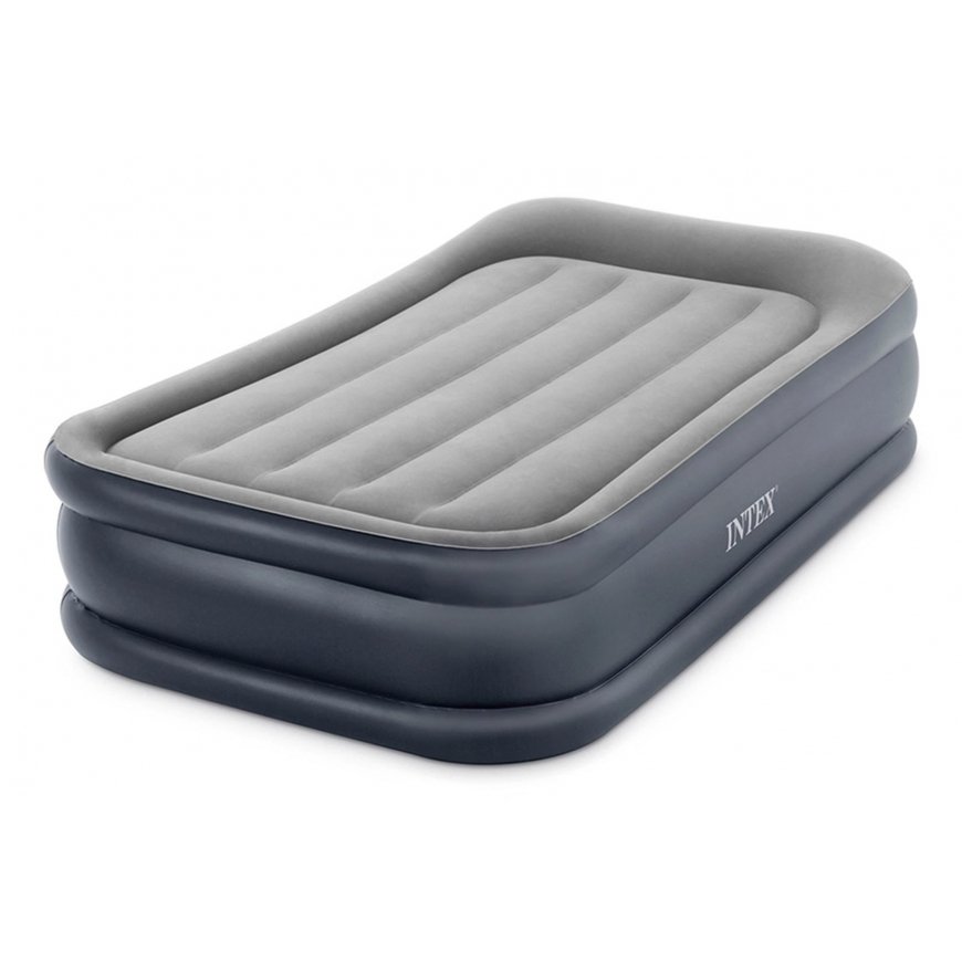 Intex DuraBeam+ Deluxe Pillow Rest Raised Üks madrats Helehall Mõlemale soole sobiv – 2
