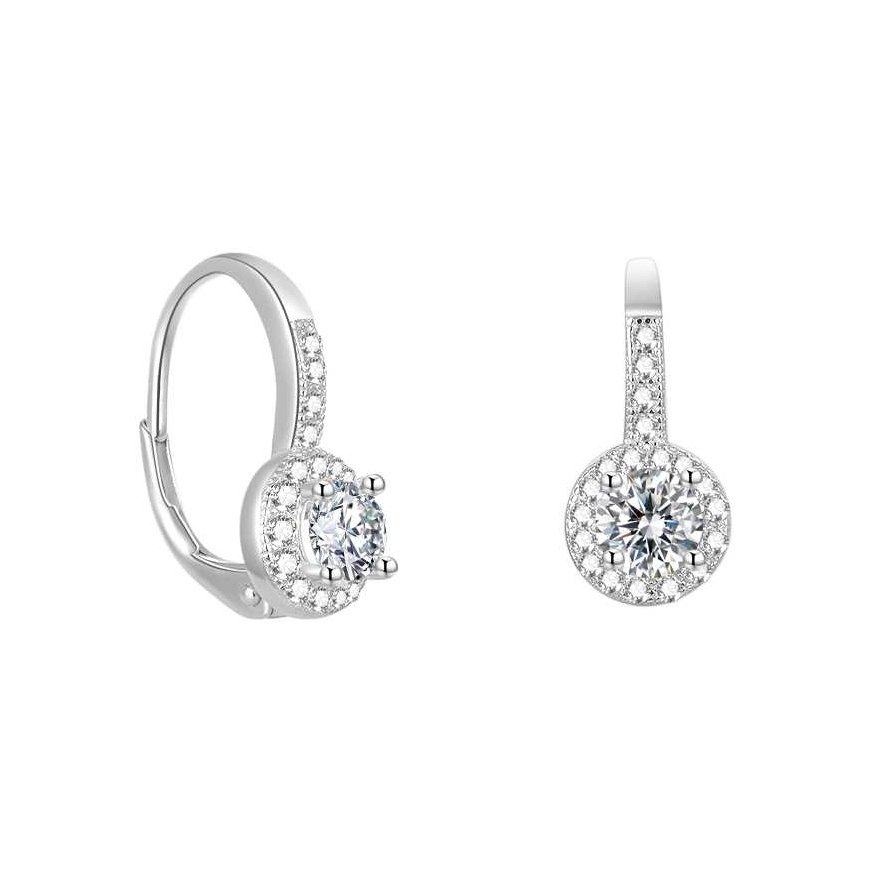 Beneto Gentle silver earrings with shiny