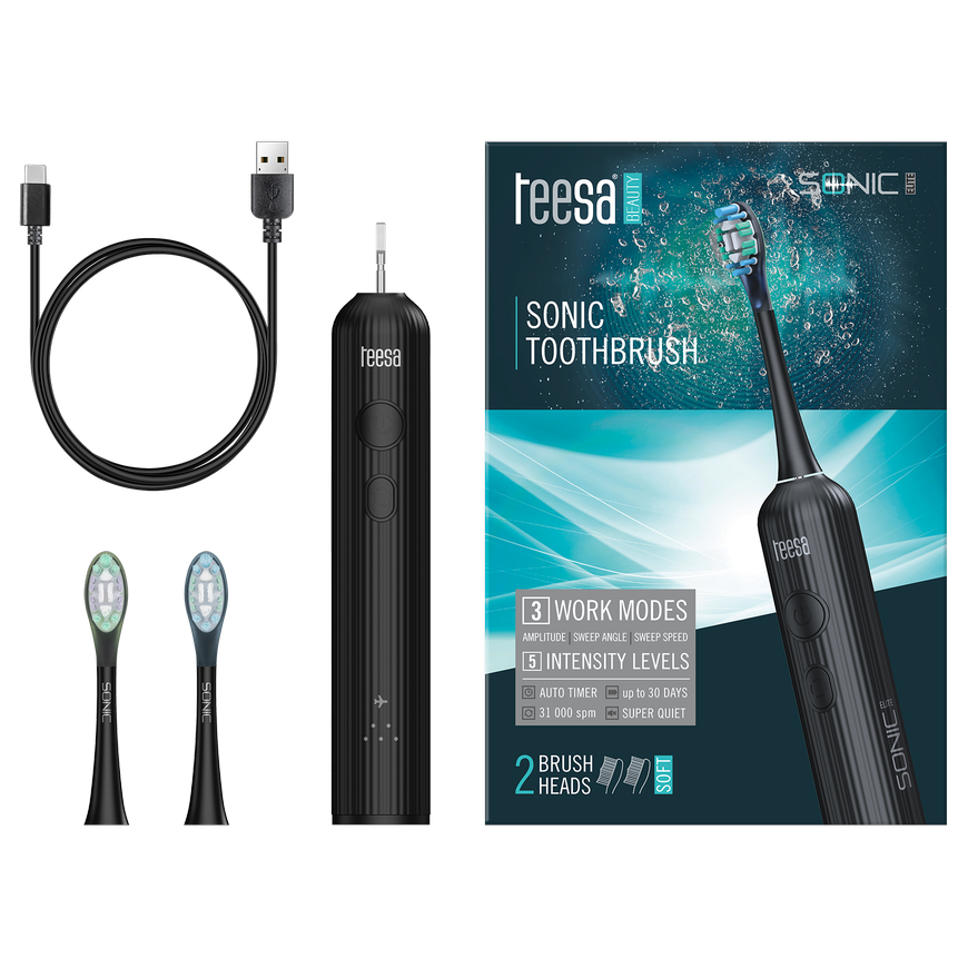Teesa Sonic Elite black sonic toothbrush – 2