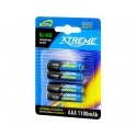 Akku XTREME R3 Ni-MH AAA 1100mAh (4 kpl) Akku XTREME R3 Ni-MH AAA 1100mAh (4 kpl)