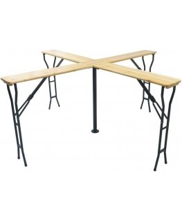 Saska Garden PICNIC BAR TABLE WOODEN CROSS FOLDING