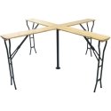 Saska Garden PICNIC BAR TABLE WOODEN CROSS FOLDING Saska Garden PICNIC BAR TABLE WOODEN CROSS FOLDING