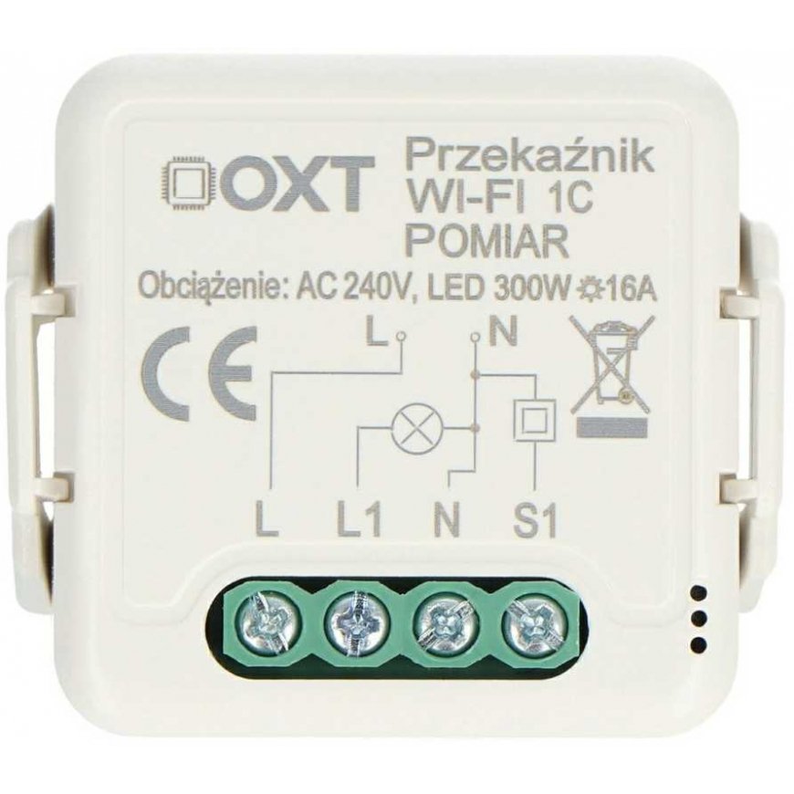 Tuya – vieno kanalo mini WiFi relė – Android/iOS programa – OXT SWT21P – 2