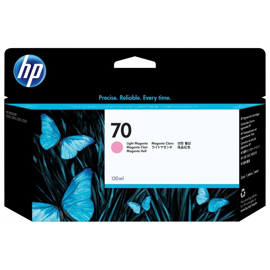 HP 70 130-ml gaiša purpurkrāsas tintes kasetne