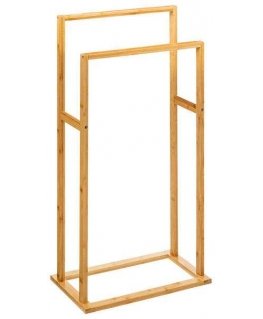 5five Simply Smart Bathroom Towel Rack, Double, Bamboo, 42 x 24.2 x 81.5 cm
