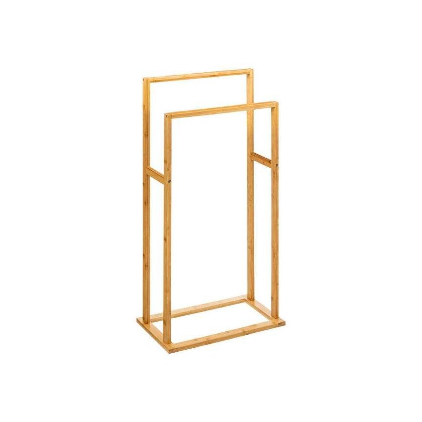 5five Simply Smart Bathroom Towel Rack, Double, Bamboo, 42 x 24.2 x 81.5 cm